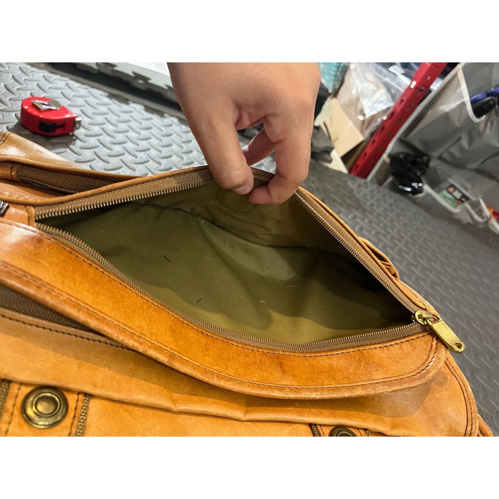 VTG Hartmann Expandable Leather Luggage Carry On Laptop Shoulder Messenger Bag - Picture 11 of 16